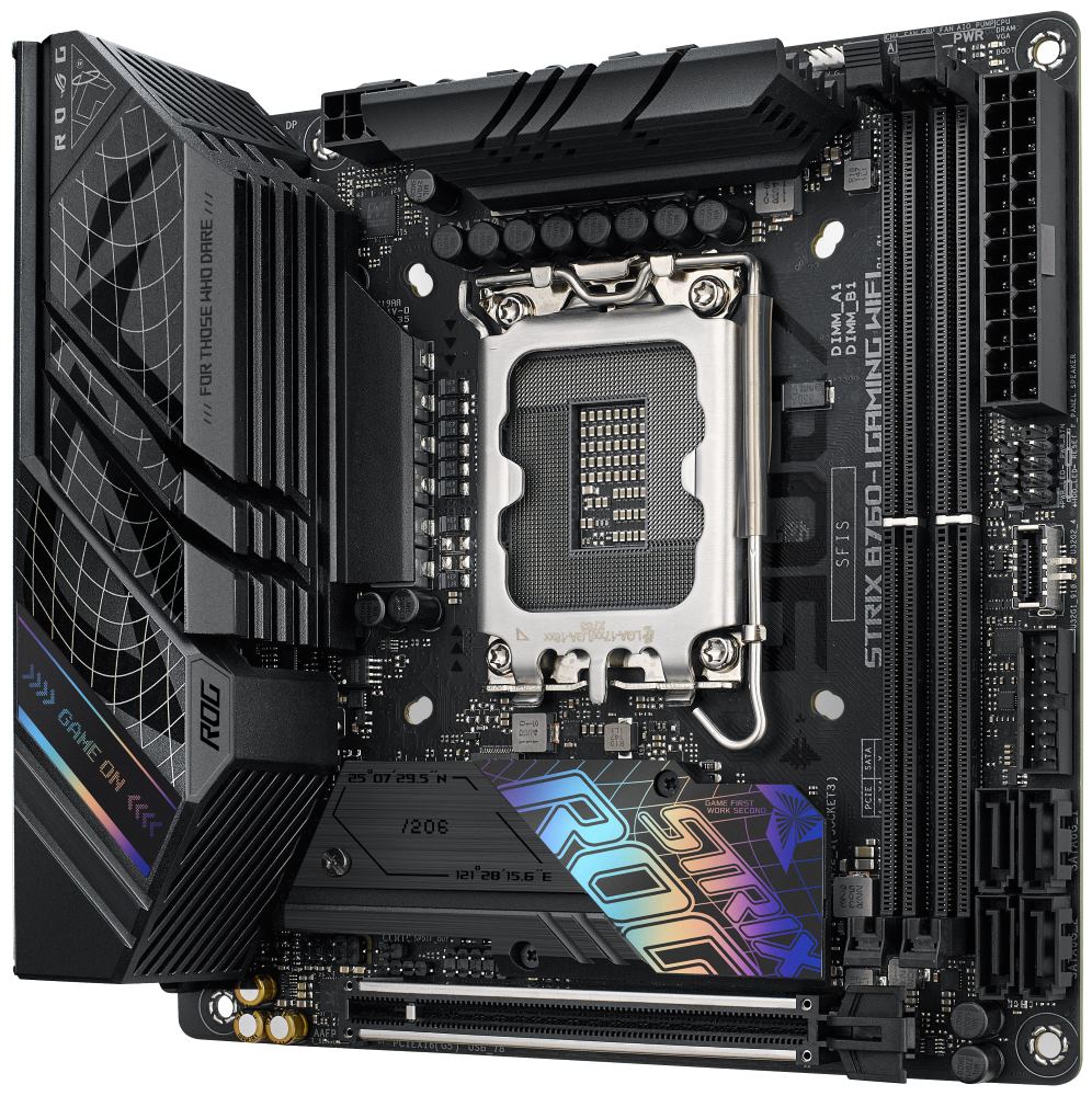 ASUS ROG STRIX B760-I GAMING WIFI / Intel B760 / LGA1700 / 2x DDR5 / 2x M.2 / DP / HDMI / 1x USB-C / WIFI / mini-ITX